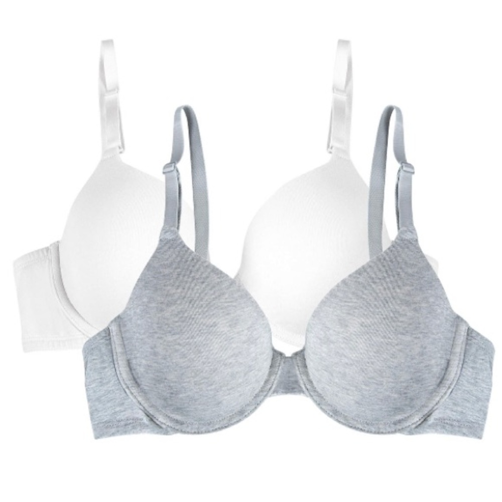 38DDD Grey/White Bra